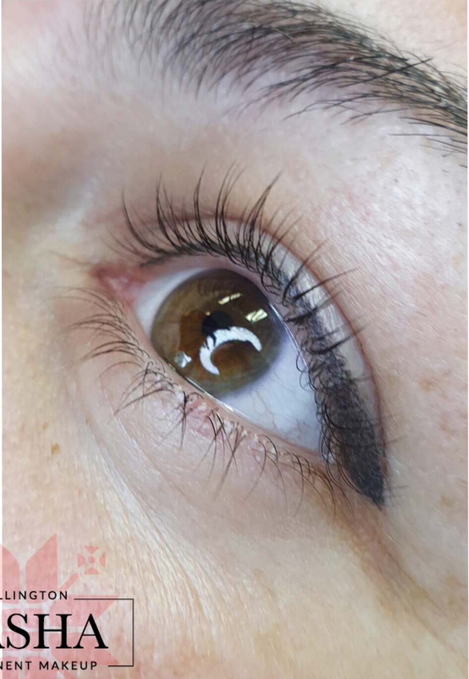 Thick Eyeliner Cosmetic Tattoo. Cosmetic and Mediical Tattoo by Dasha. Permanent makeup and reconstructive tattoo, scalp micro-pigmentation in Christchurch, New Zealand