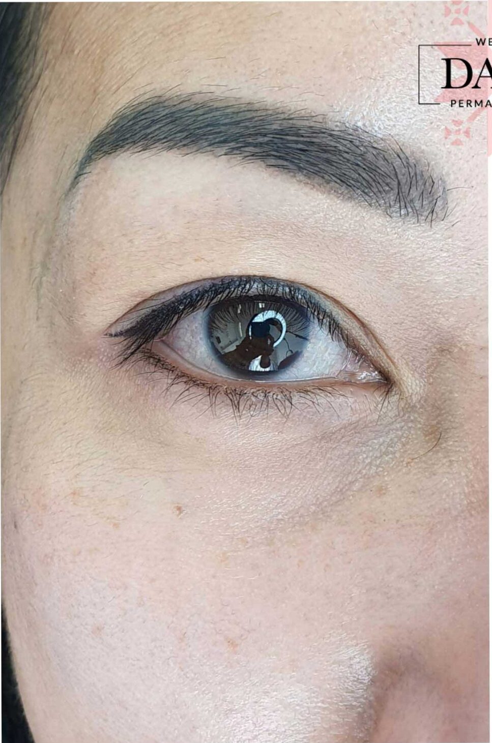 Thin Eyeliner & Bottom LashLine, Brows Cosmetic Tattoo. Cosmetic and Mediical Tattoo by Dasha. Permanent makeup and reconstructive tattoo, scalp micro-pigmentation in Christchurch, New Zealand