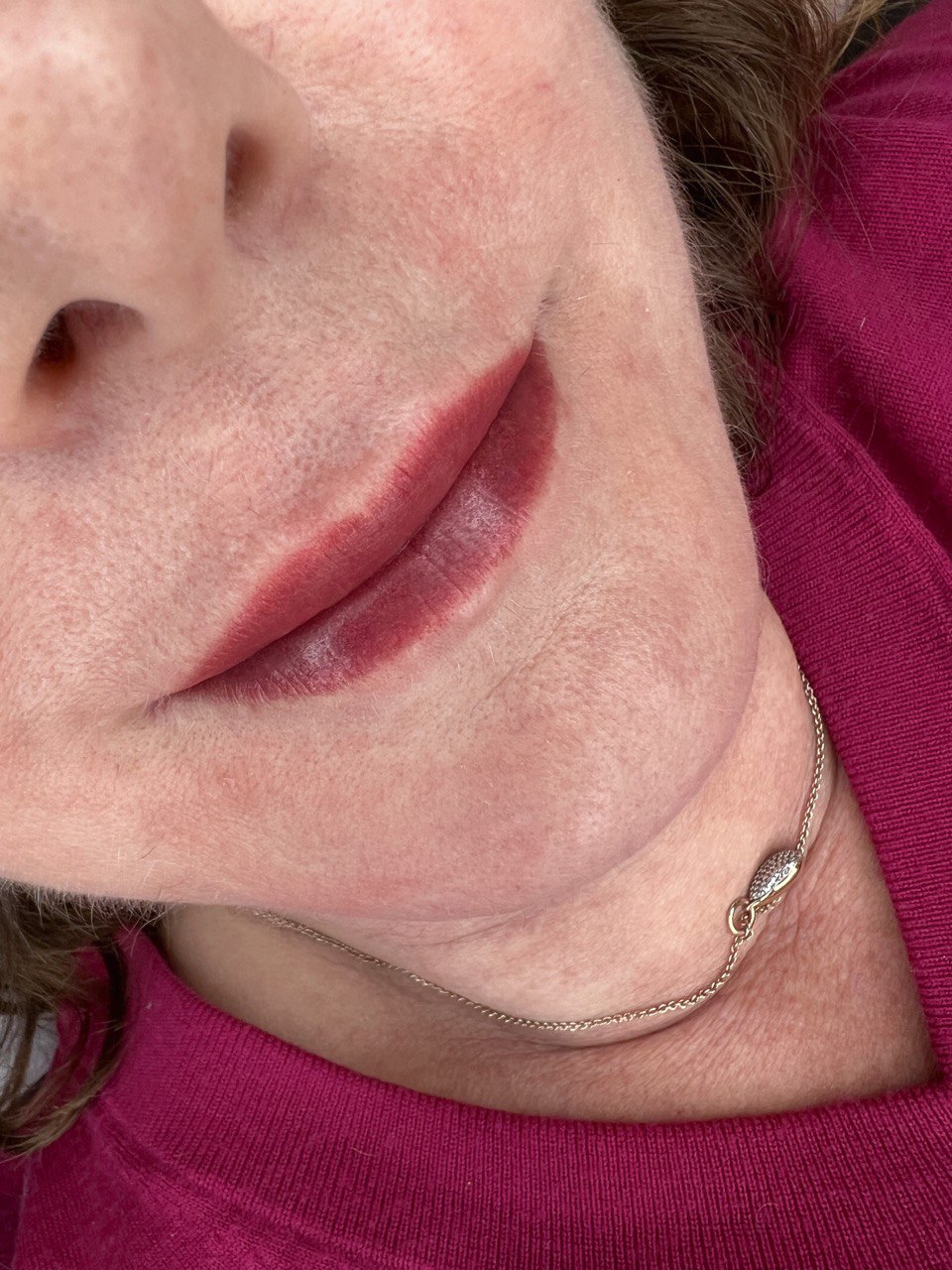 Lip Blush Tattoo. Cosmetic and Mediical Tattoo by Dasha. Permanent makeup and reconstructive tattoo, scalp micro-pigmentation in Christchurch, New Zealand