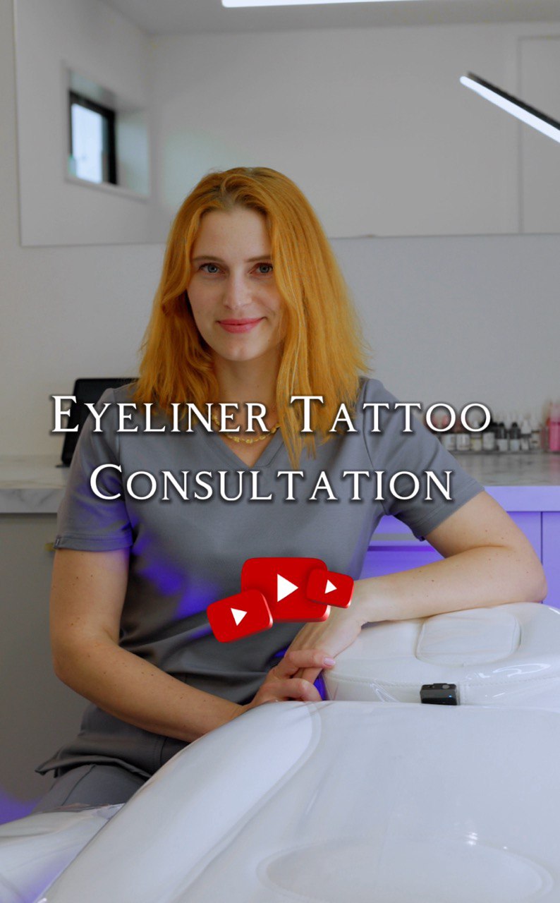 Eyeliner Tattoo. Cosmetic and Mediical Tattoo by Dasha. Permanent makeup and reconstructive tattoo, scalp micro-pigmentation in Christchurch, New Zealand