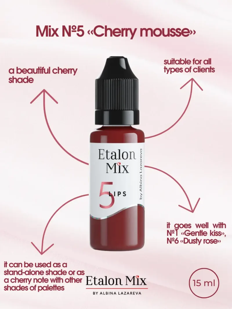Lips Pigments Set – Etalon Mix. Cosmetic and Mediical Tattoo by Dasha. Permanent makeup and reconstructive tattoo, scalp micro-pigmentation in Christchurch, New Zealand