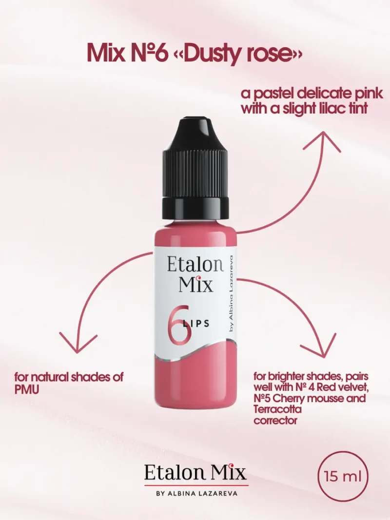 Lips Pigments Set – Etalon Mix. Cosmetic and Mediical Tattoo by Dasha. Permanent makeup and reconstructive tattoo, scalp micro-pigmentation in Christchurch, New Zealand