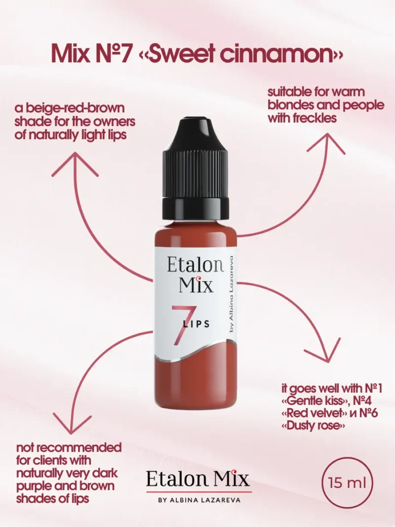Lips Pigments Set – Etalon Mix. Cosmetic and Mediical Tattoo by Dasha. Permanent makeup and reconstructive tattoo, scalp micro-pigmentation in Christchurch, New Zealand