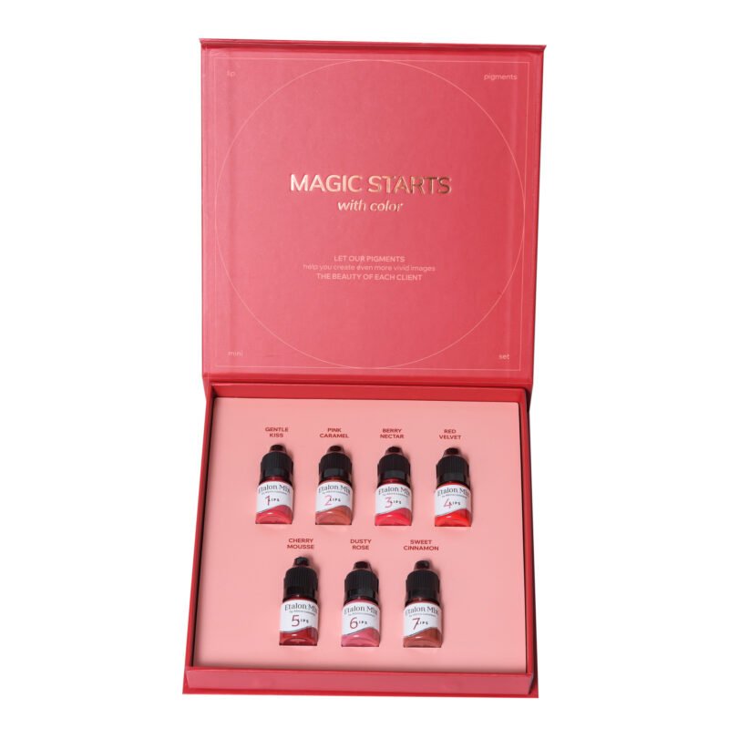 Lips Pigments Set – Etalon Mix. Cosmetic and Mediical Tattoo by Dasha. Permanent makeup and reconstructive tattoo, scalp micro-pigmentation in Christchurch, New Zealand
